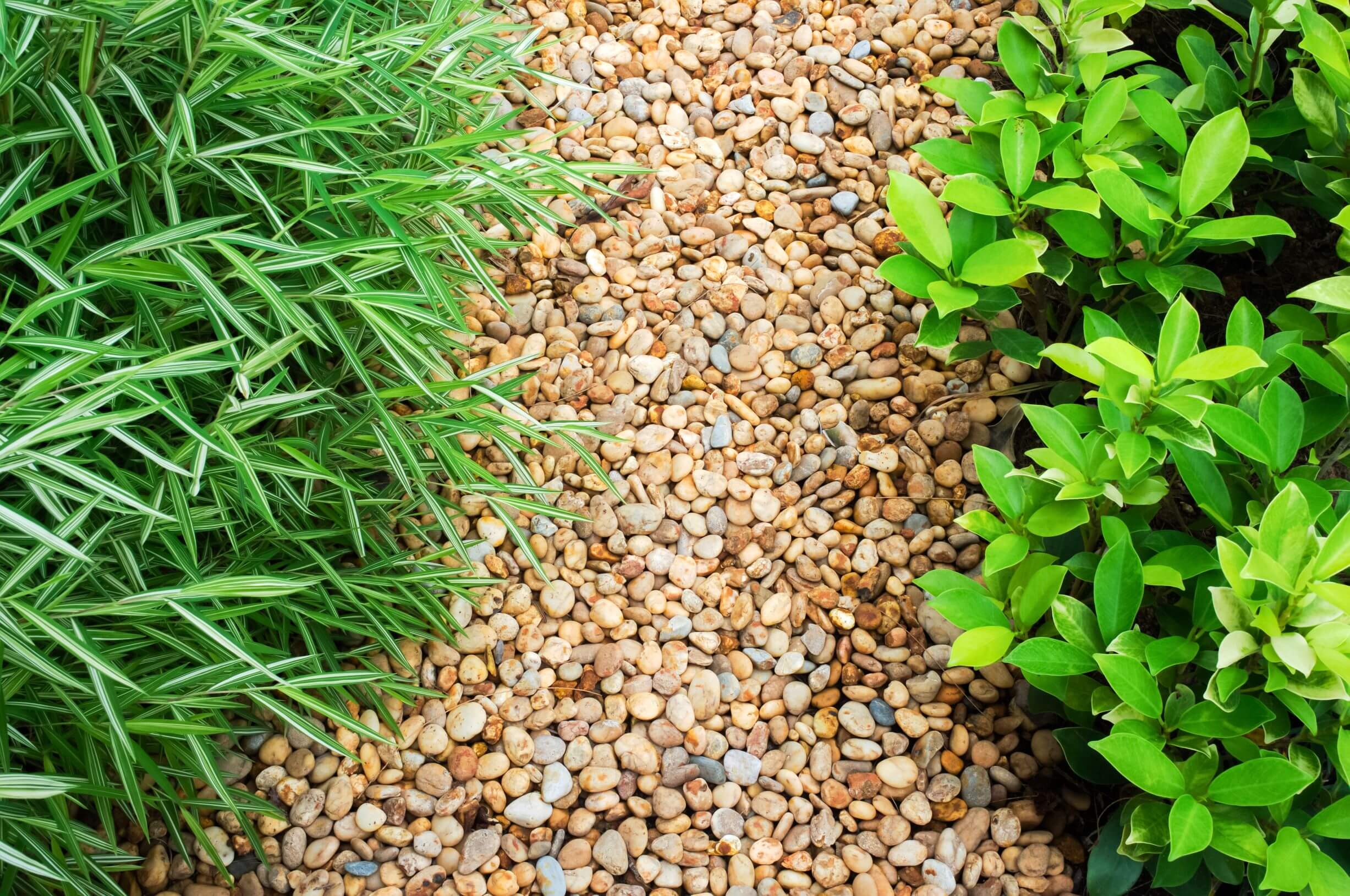 How to clean landscaping stone or pebbles